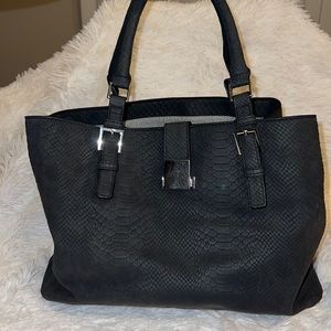 JUSTFAB grey tote handbag